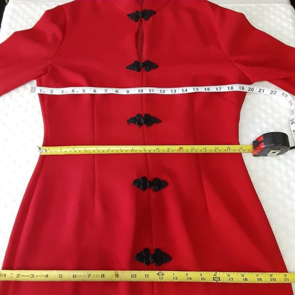 💃🏼NEW ZARA ORIENTAL TOGGLE DRESS IN RED 💃🏼 - Picture 8 of 9